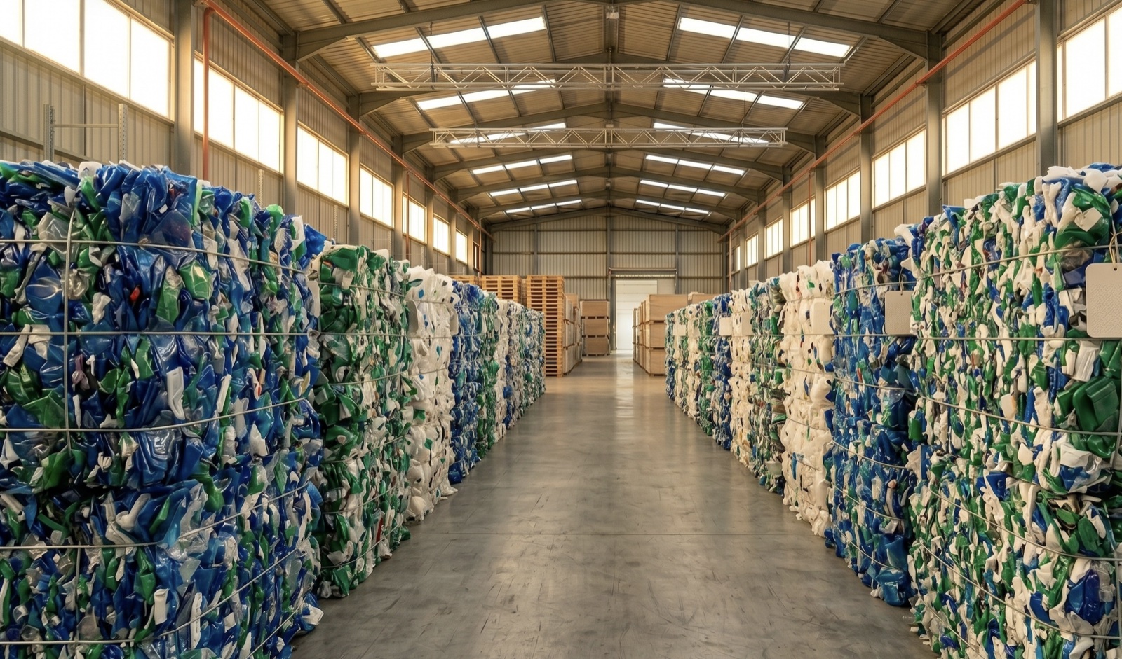 Balas industriales de plástico reciclado
