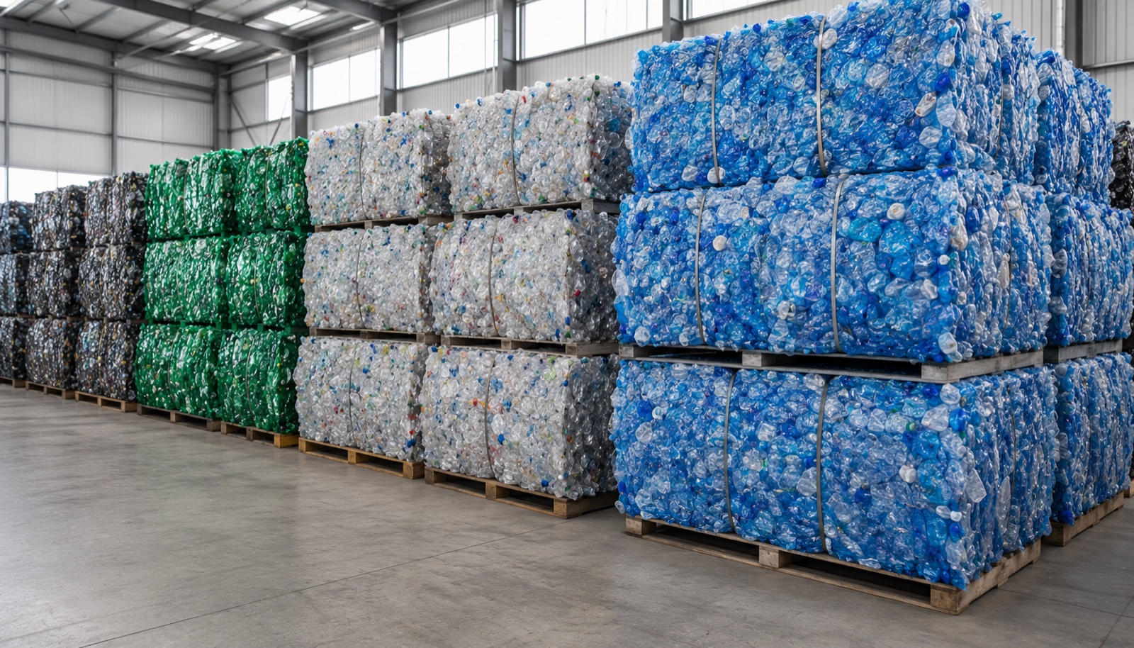 Balas de plástico reciclado